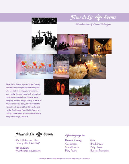 Fleur de Lis Events Limelight Ad